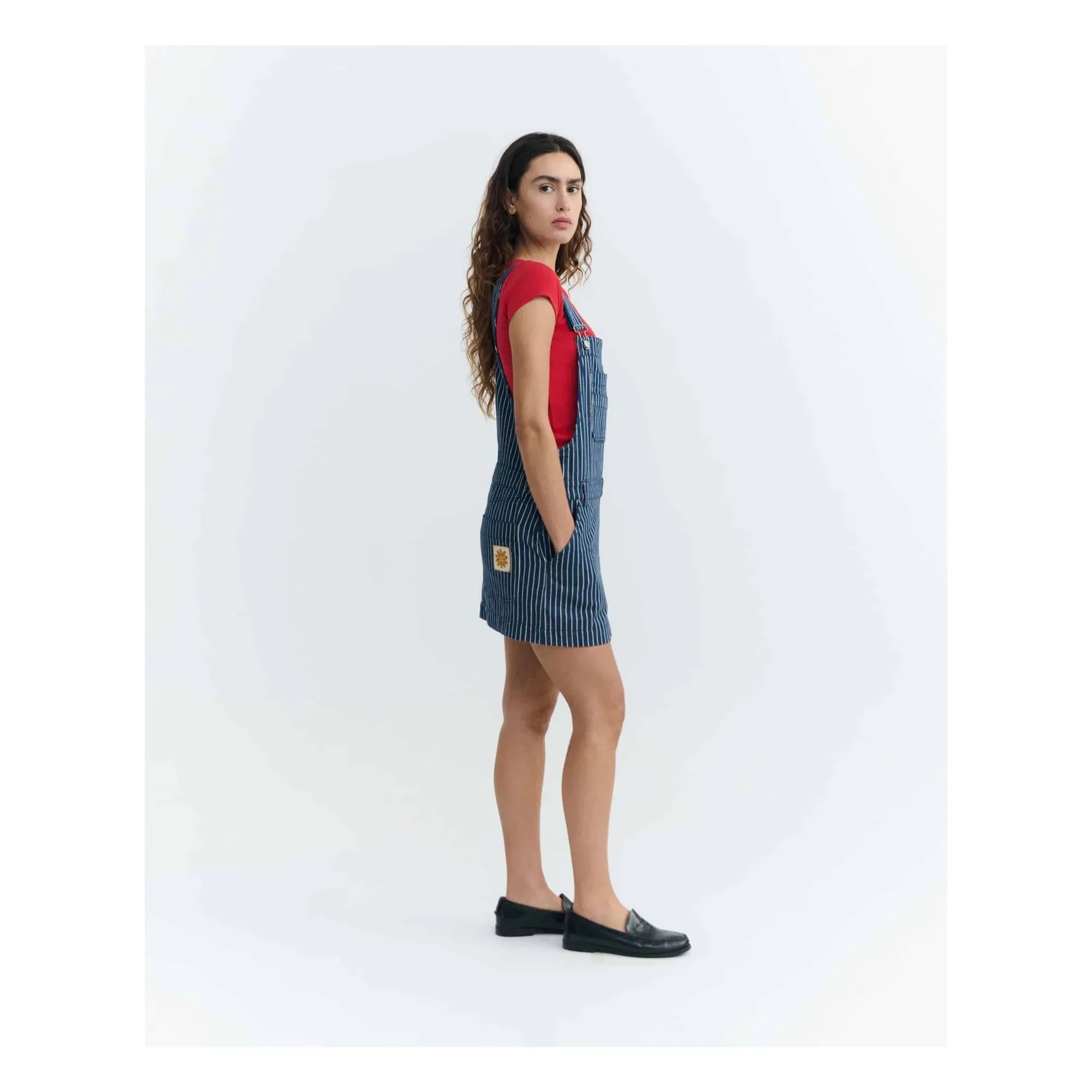 Thinking Mu - Rafaela Striped Organic Cotton Dress | Blue