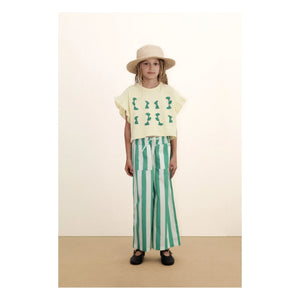 Tinycottons - Green Small Striped Trousers