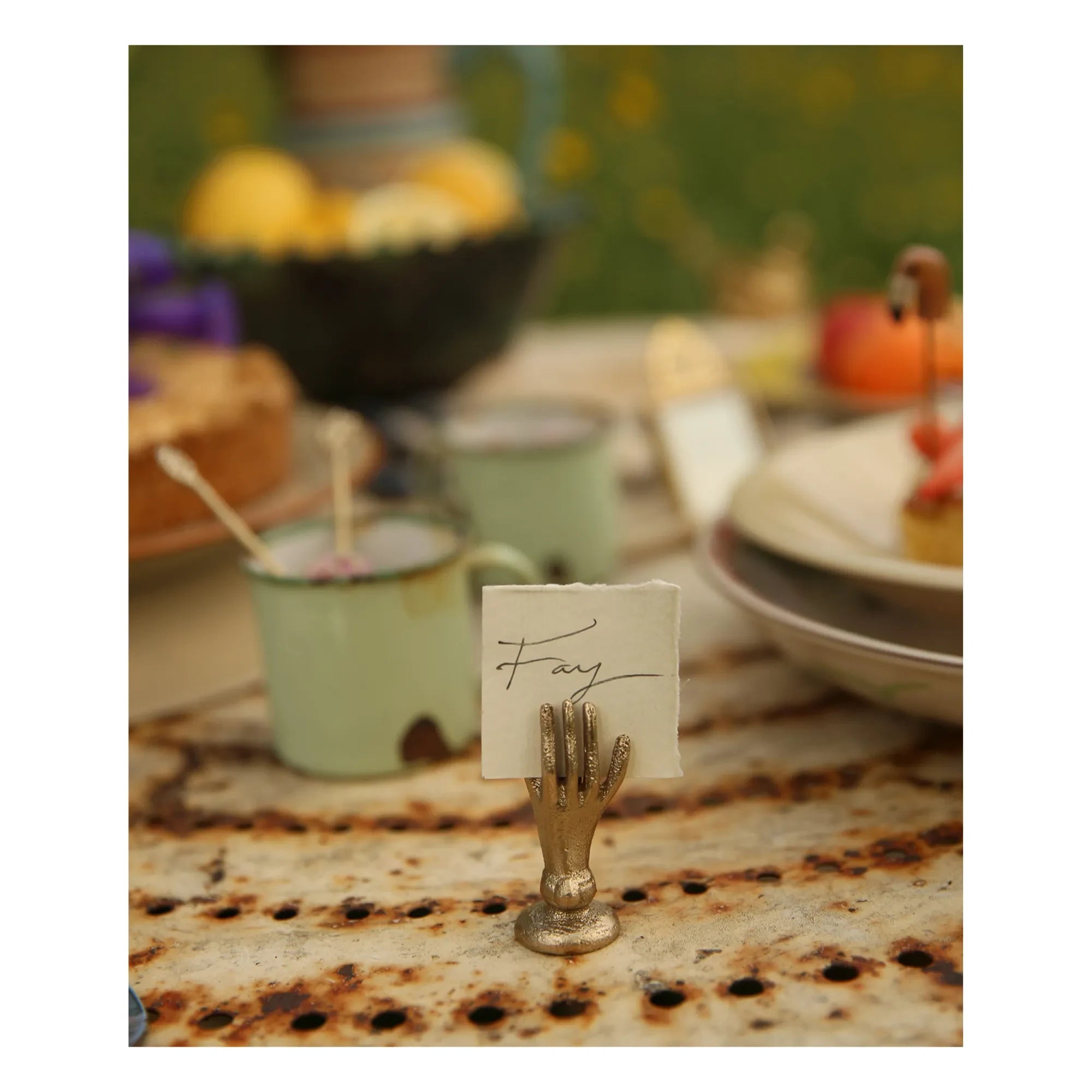 Doing Goods - Jana Handmade Matte Rice Card Holder | Gold