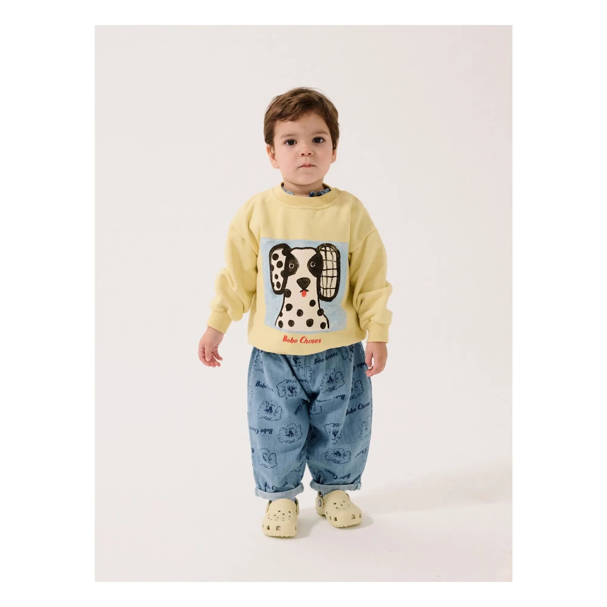 Bobo Choses - Dalmatian Organic Cotton Baby Sweatshirt | Yellow