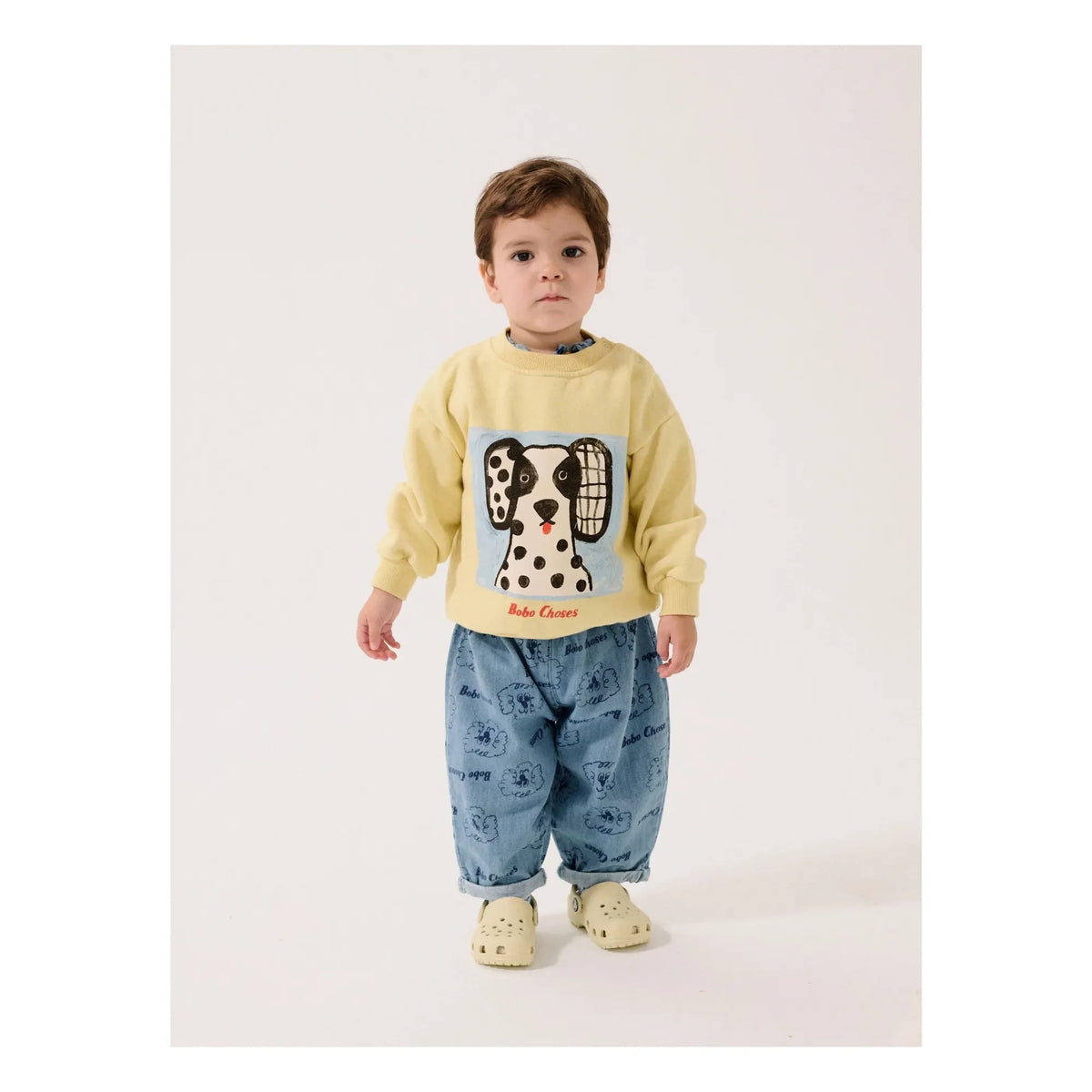 Bobo Choses - Dalmatian Organic Cotton Baby Sweatshirt | Yellow