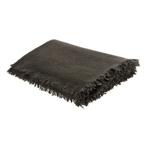 Maison de Vacances - Vice Versa Fringed Blanket | Chocolate