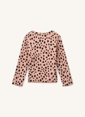 Liewood - Nieve Leopard Organic Cotton Ribbed T-Shirt | Light Pink