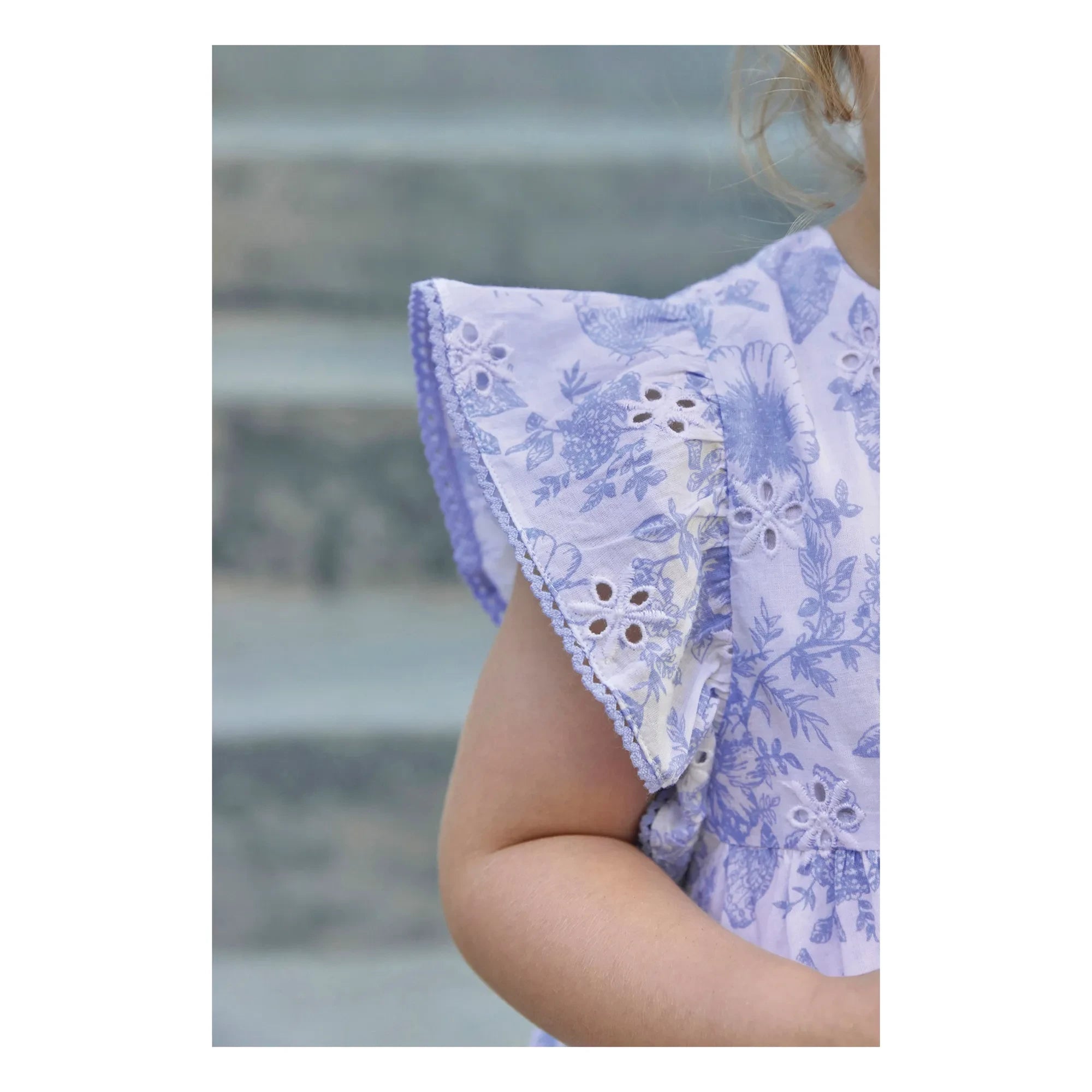 Tartine et Chocolat - Floral Romper | Azure Blue