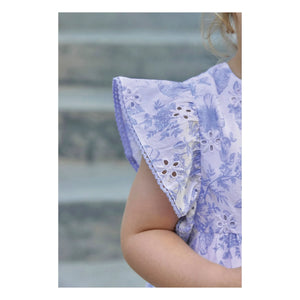 Tartine et Chocolat - Floral Romper | Azure Blue