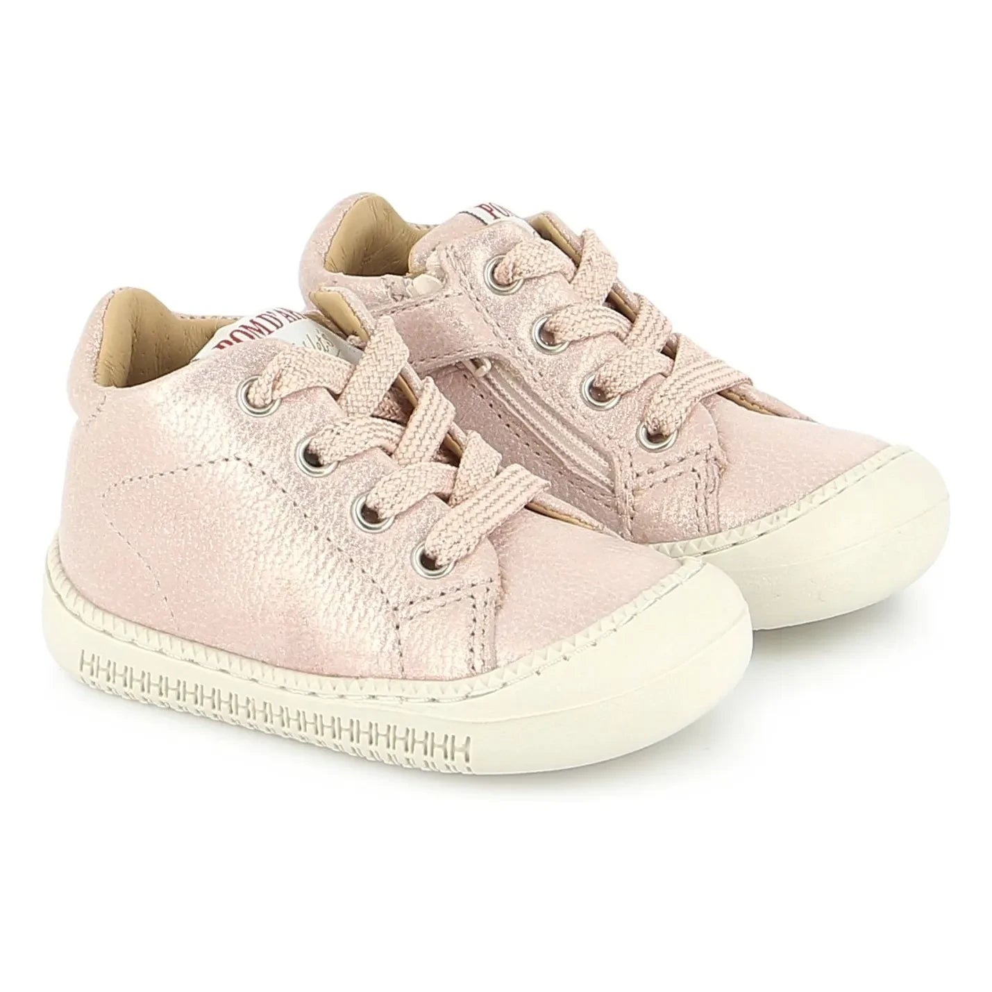 Pom d'Api - Glittery Collar Boots Walk | Powder Pink