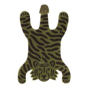Ferm Living Kids - Safari Lion Tufted Rug 160x120 cm | Khaki