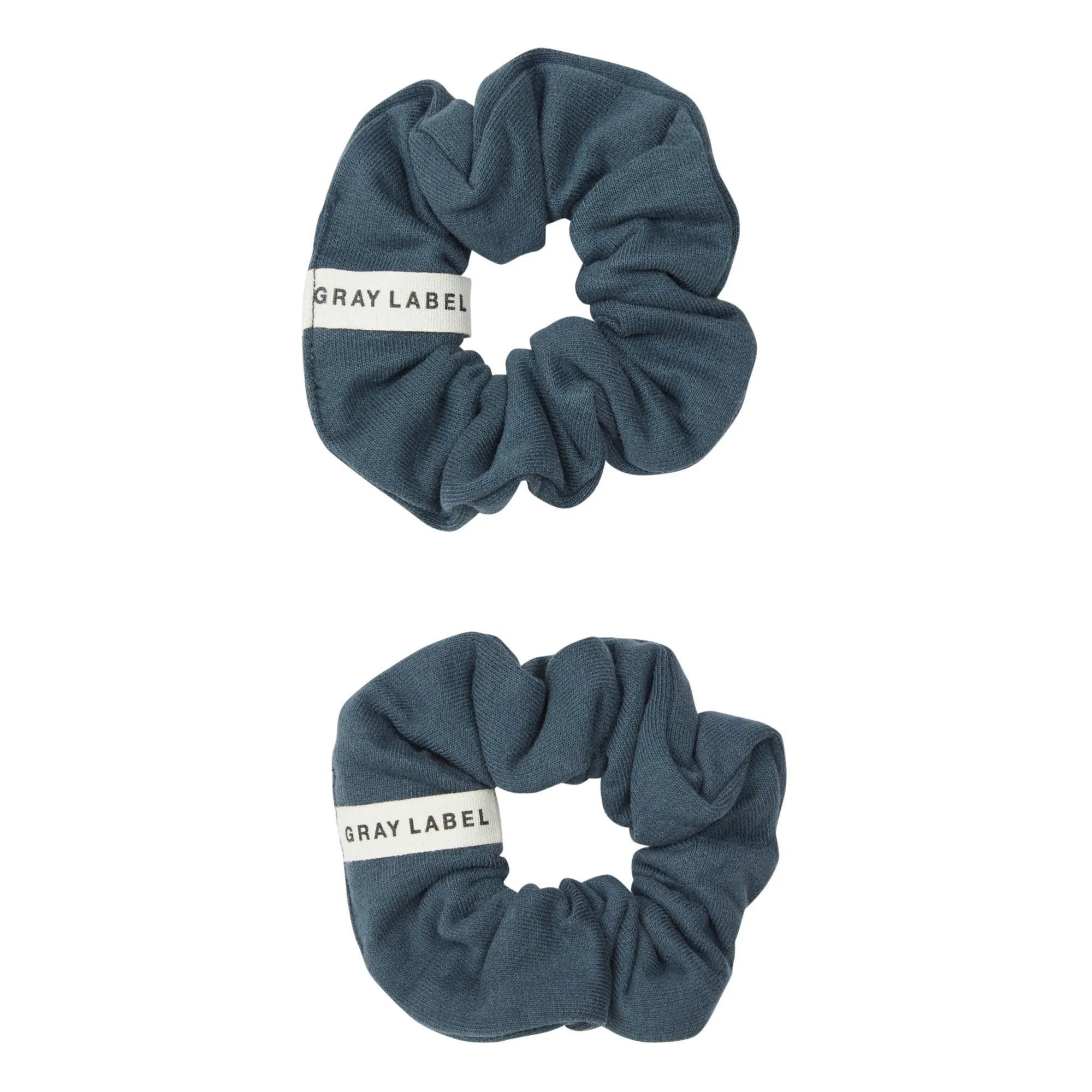 Gray Label - Organik Pamuklu Scrunchie | Gri mavi
