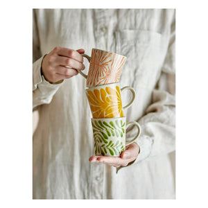 Bloomingville - Fauni Stone Ceramic Mug - Set of 3 | Multicolored