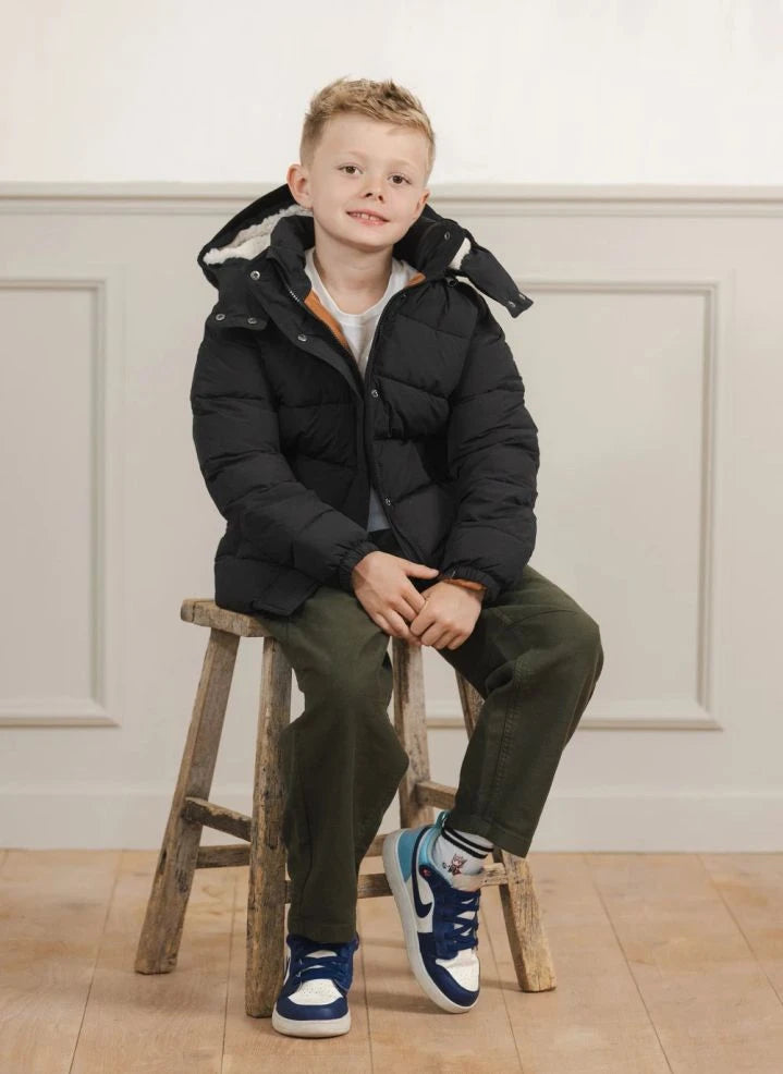 Töastie - Lunar Military Hooded Puffer Jacket | Black