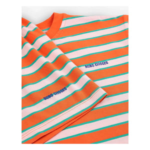 Bobo Choses - Organic Cotton Striped T-Shirt and Shorts Set | Red