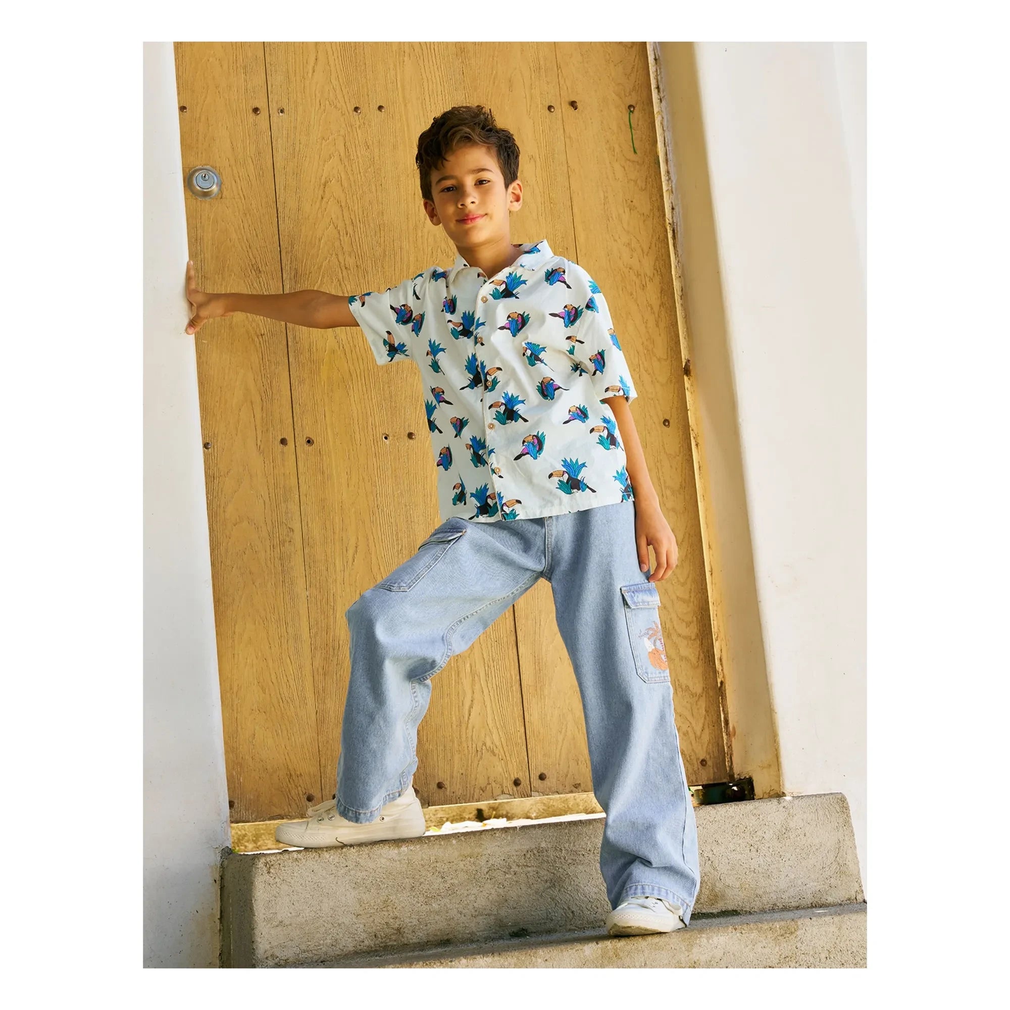 Gingersnaps - Banana Prim Cargo Jeans | Light Blue