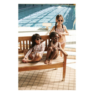Liewood - Dagny Recycled Fiber Striped UV Protection T-Shirt and Brief Set | Pink
