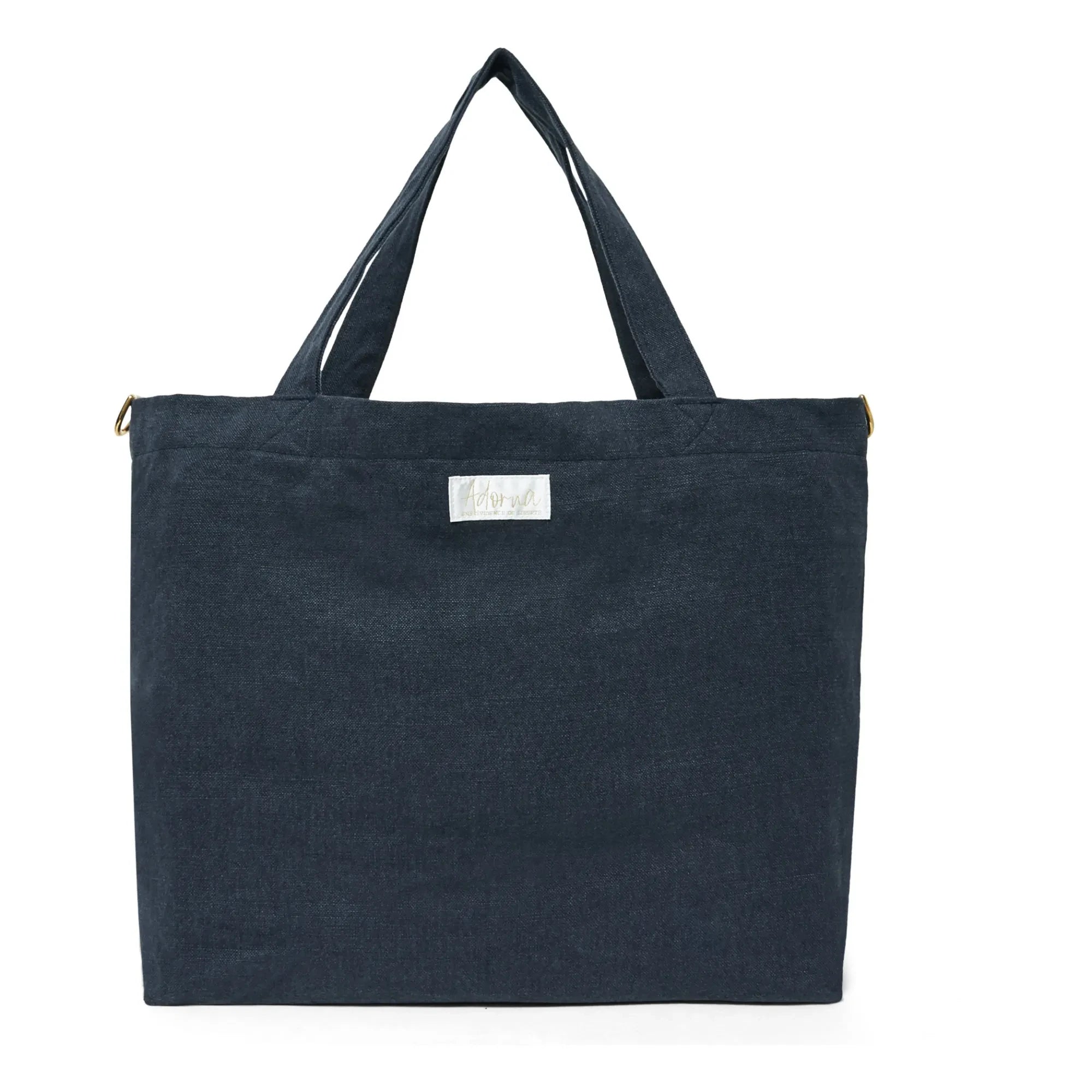 Adorna - Linen Tote Bag | Navy Blue