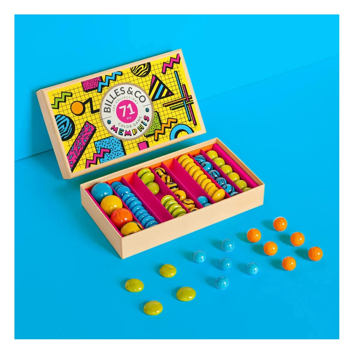 Billes & Co - Memphis 71-Piece Marble Box