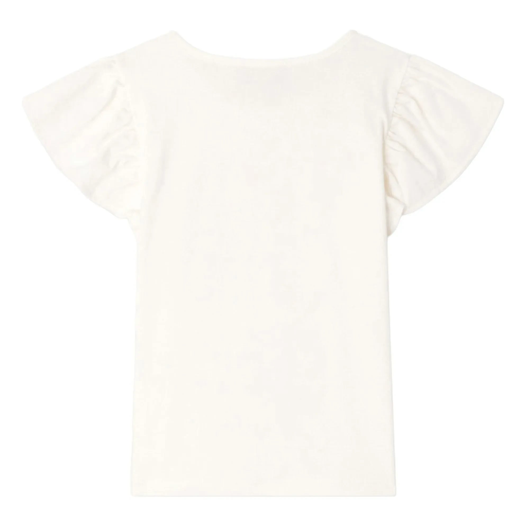 Bonpoint - Emila T-Shirt Volanlı Organik pamuk | Beyaz
