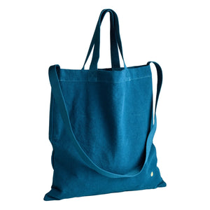 La cerise sur le gâteau - City Iona Bag, Cotton Canvas | Peacock Blue