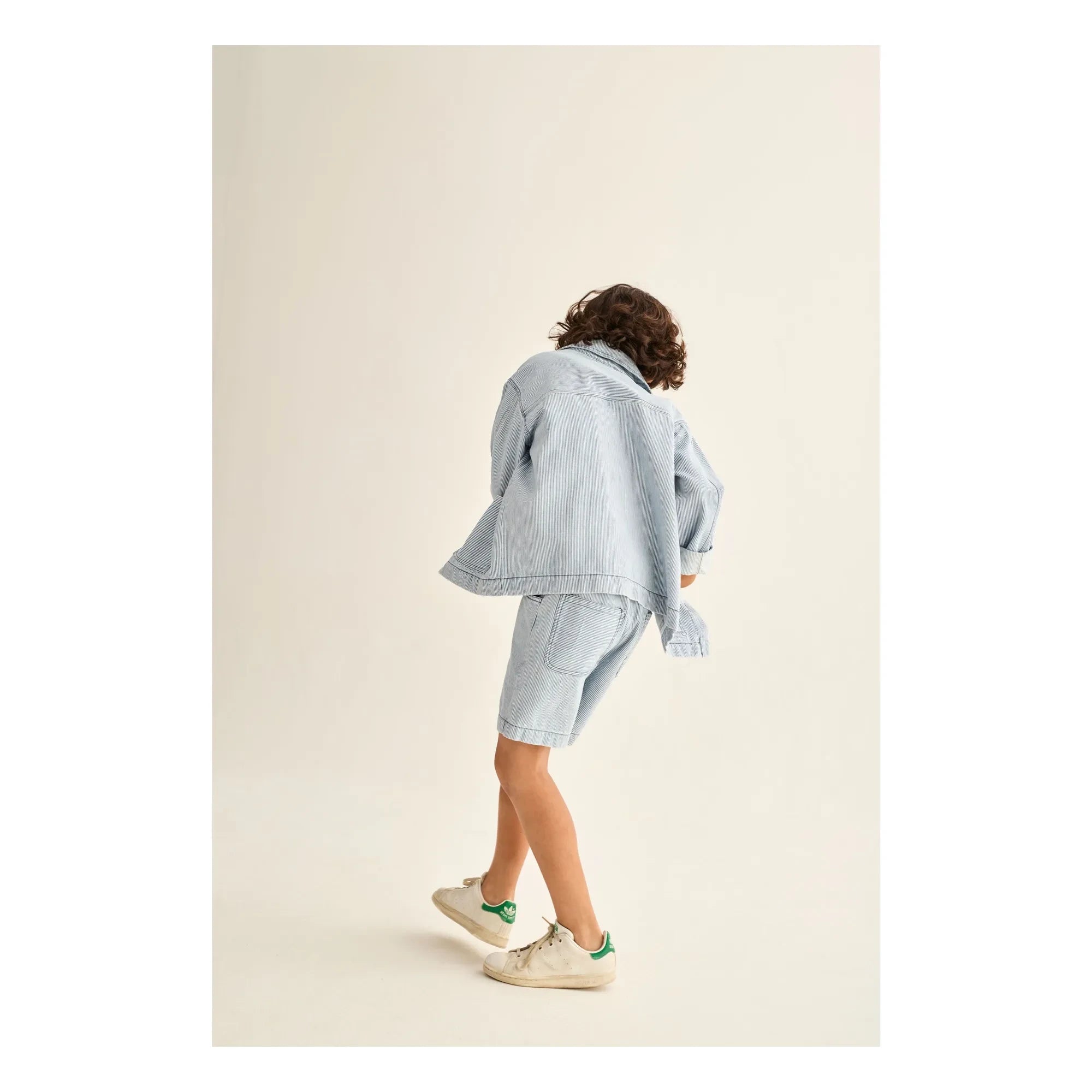 Cozmo - Denim Ridge Striped Overshirt | Light Blue