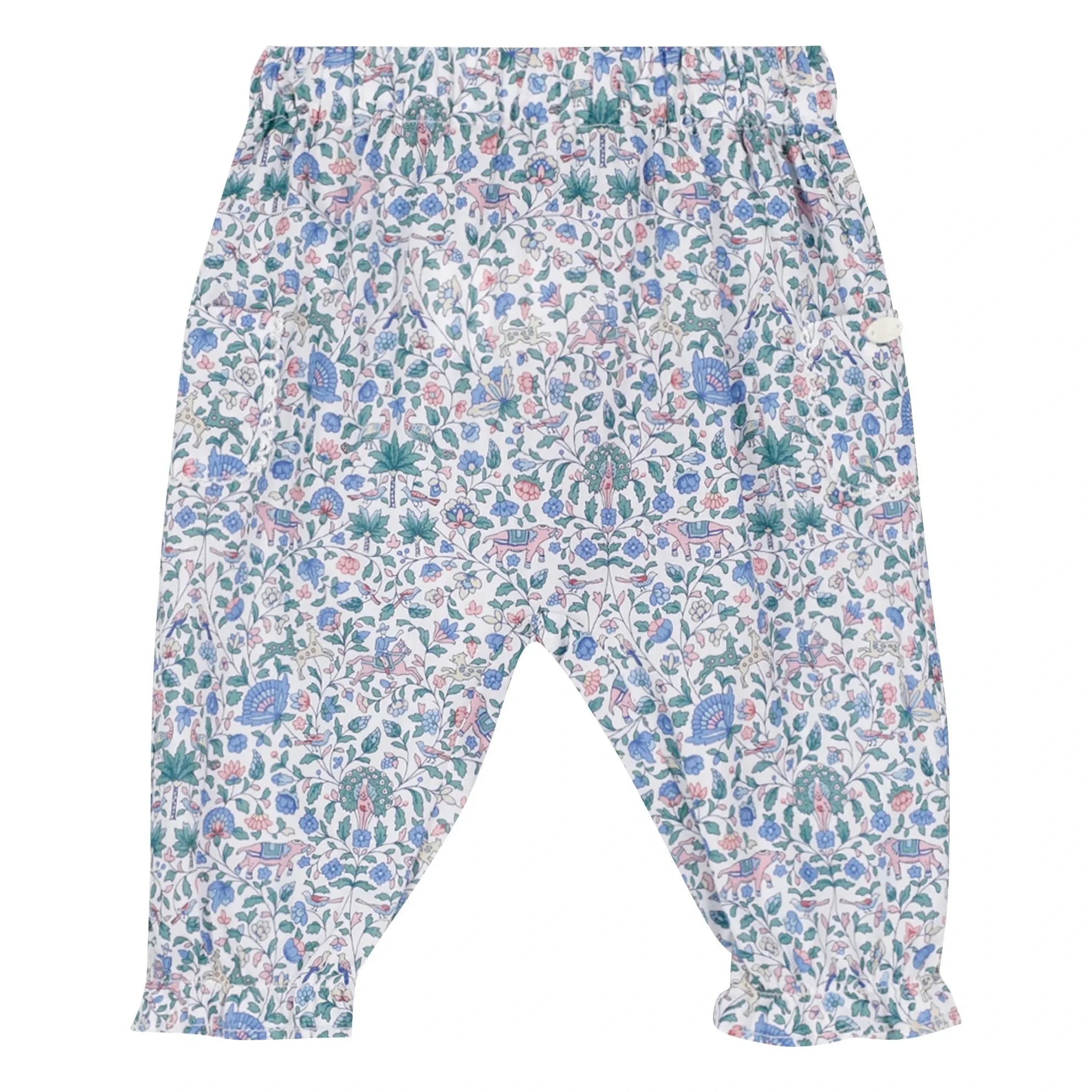Tartine et Chocolat - Liberty Ruffled Pants | White