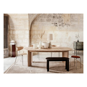 Ferm Living - Bevel Extendable Table - FSC Wood, D117-217 cm | White
