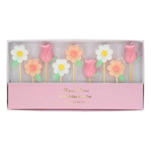 Meri Meri - Floral Birthday Candles - 9-Piece Set