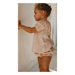 Lilinoa - Lise Liberty Cotton Gingham Bloomer | Ecru