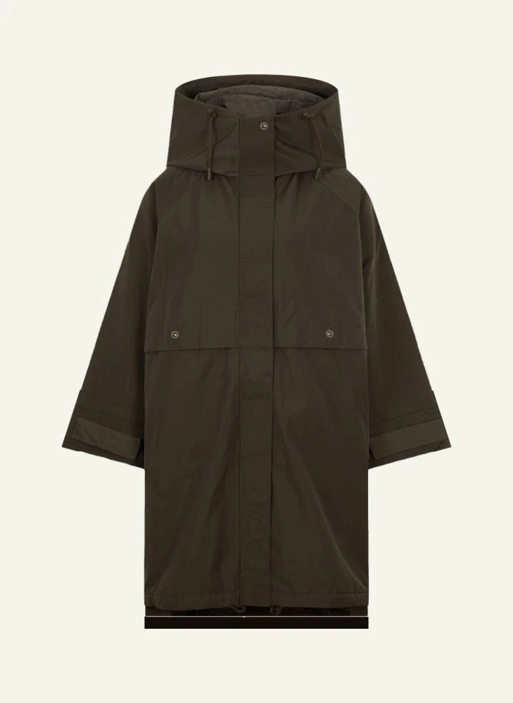 Embassy of Bricks & Logs - Montebello Geri Dönüştürülmüş Elyaf Kapüşonlu Dolgulu Mont | Zeytin