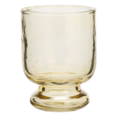 Madame Stoltz - Glass goblet with forged shaft | Yellow