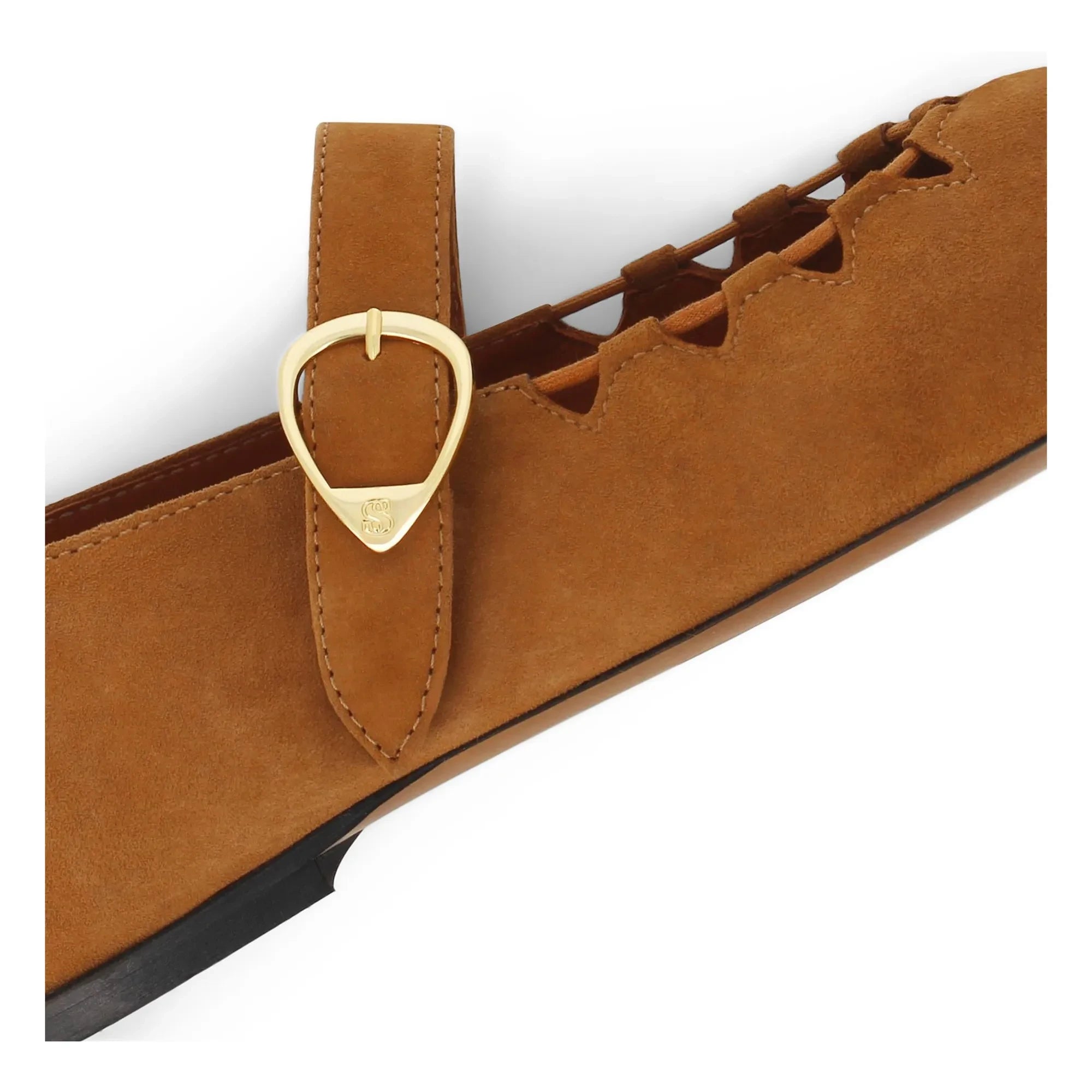 Socque Paris - Ginger Leather Ballet Flats | Camel
