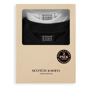 Scotch & Soda - 2’li organik pamuklu Tişört Seti | Siyah