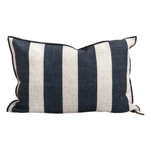 Maison de Vacances - Bayadère outdoor canvas pillow | Indigo