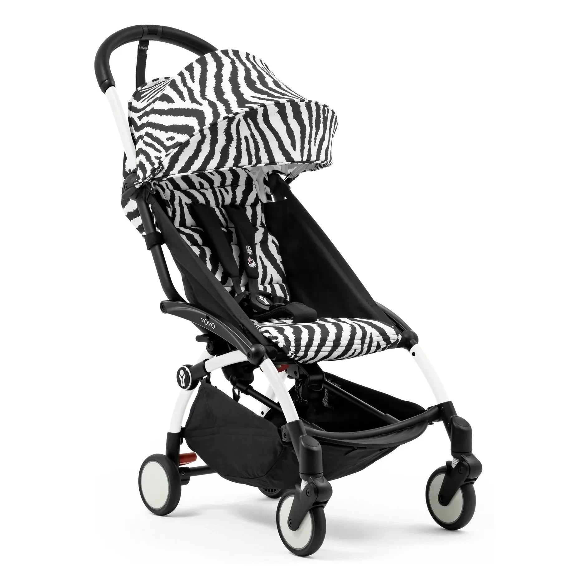 Stokke® - YOYO³ 6+ Baby Stroller White Frame | Zebra