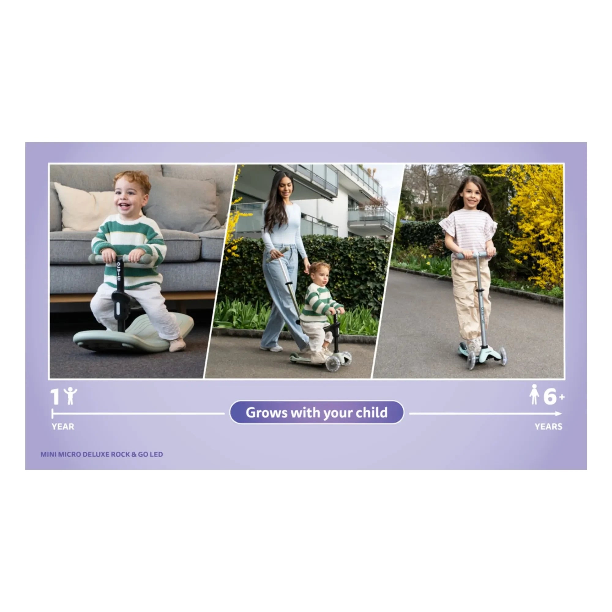 Micro - Rock&Go LED Scooter | Lavender