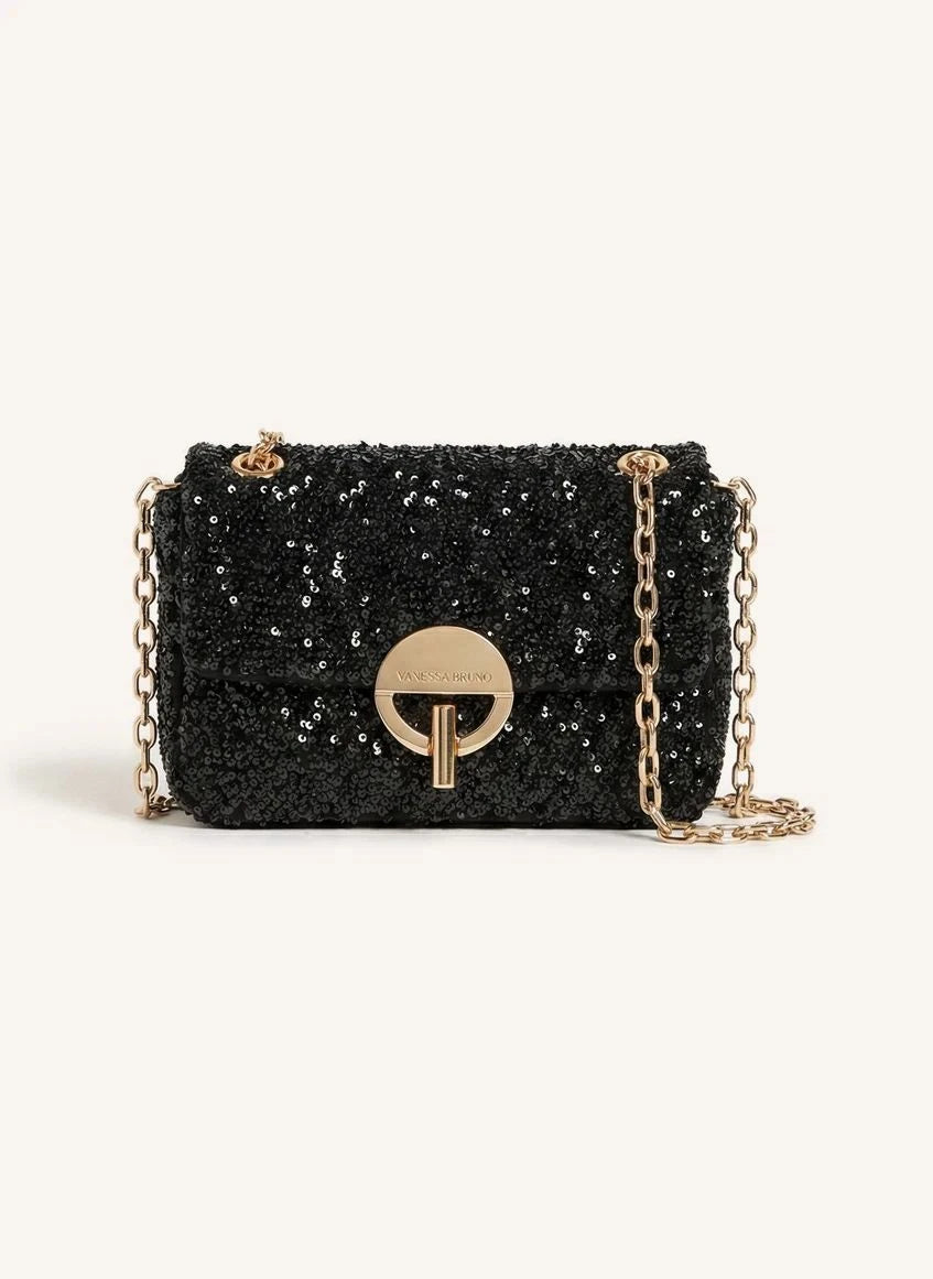 Vanessa Bruno - Moon Medium Sequin Bag | Black
