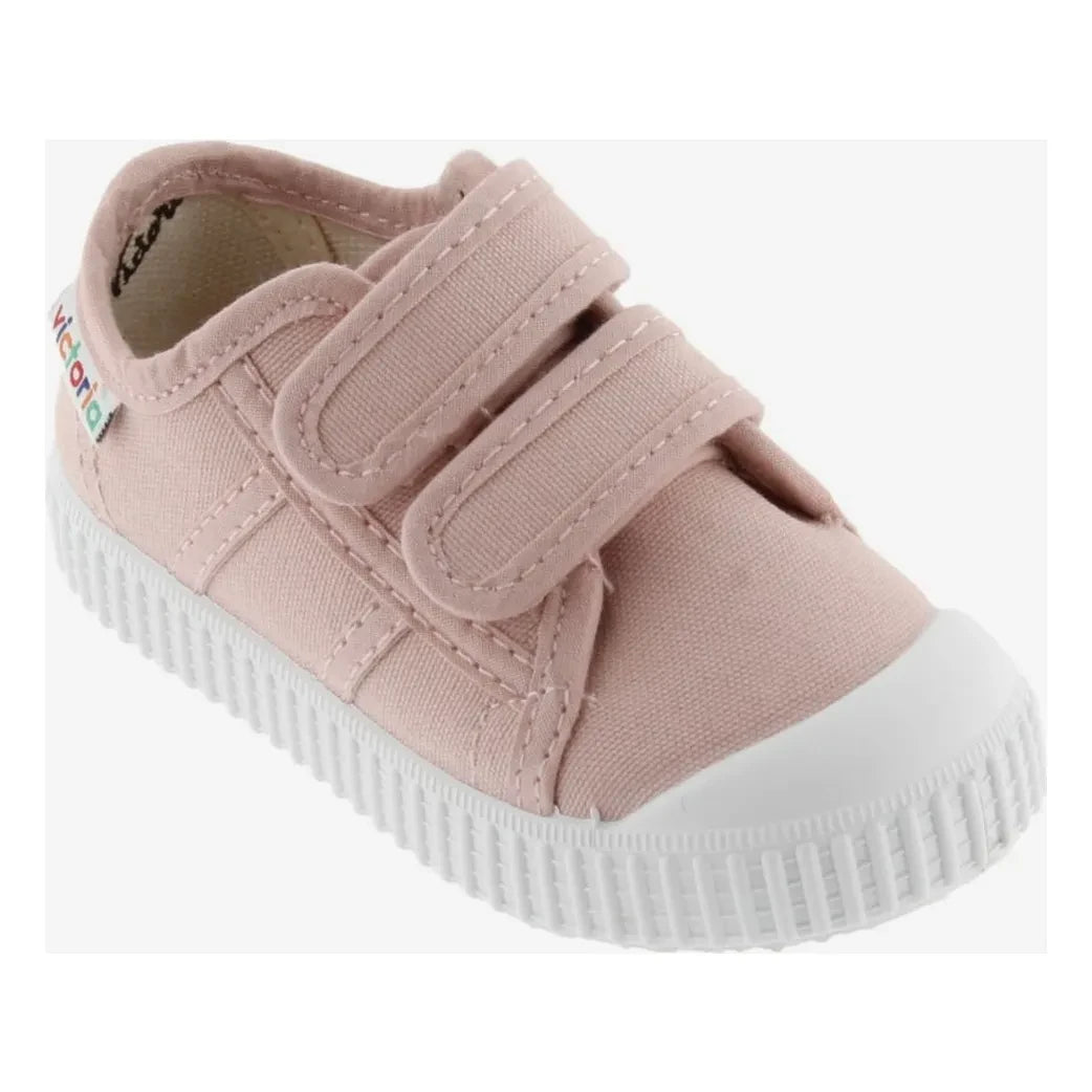 Victoria - Striped Canvas Scratch Sneakers | Nude