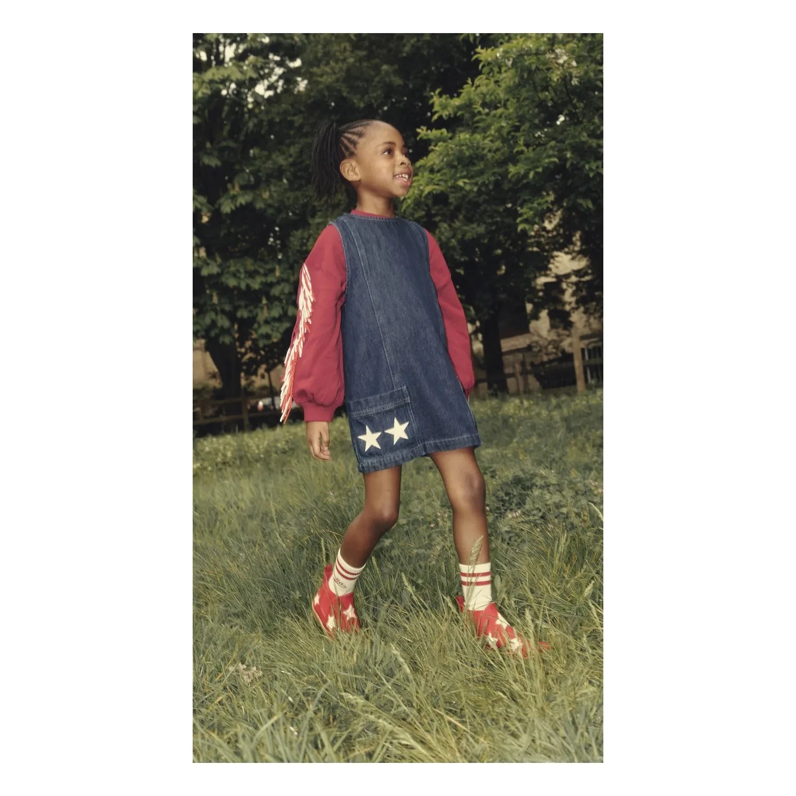 Stella McCartney Kids - Denim Star Elbise | Koyu Mavi
