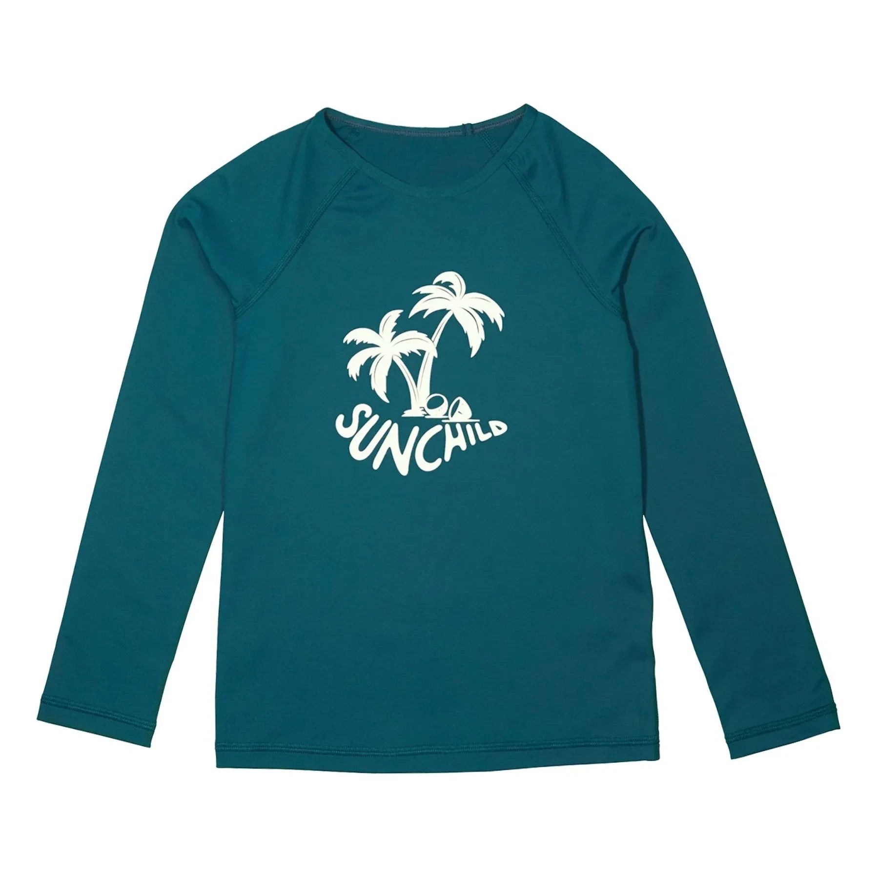 Sunchild - Palm Tree UV Protection T-Shirt | Peacock Blue