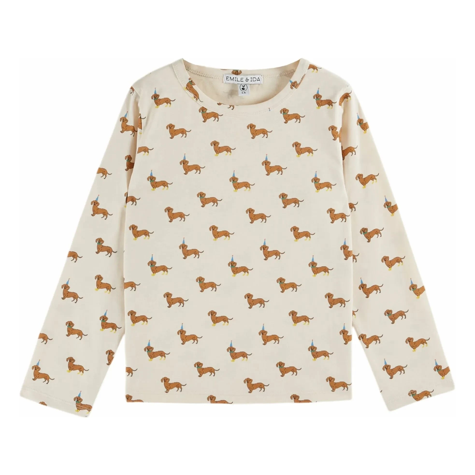Emile et Ida - Dogs Organic Cotton T-Shirt | Ivory