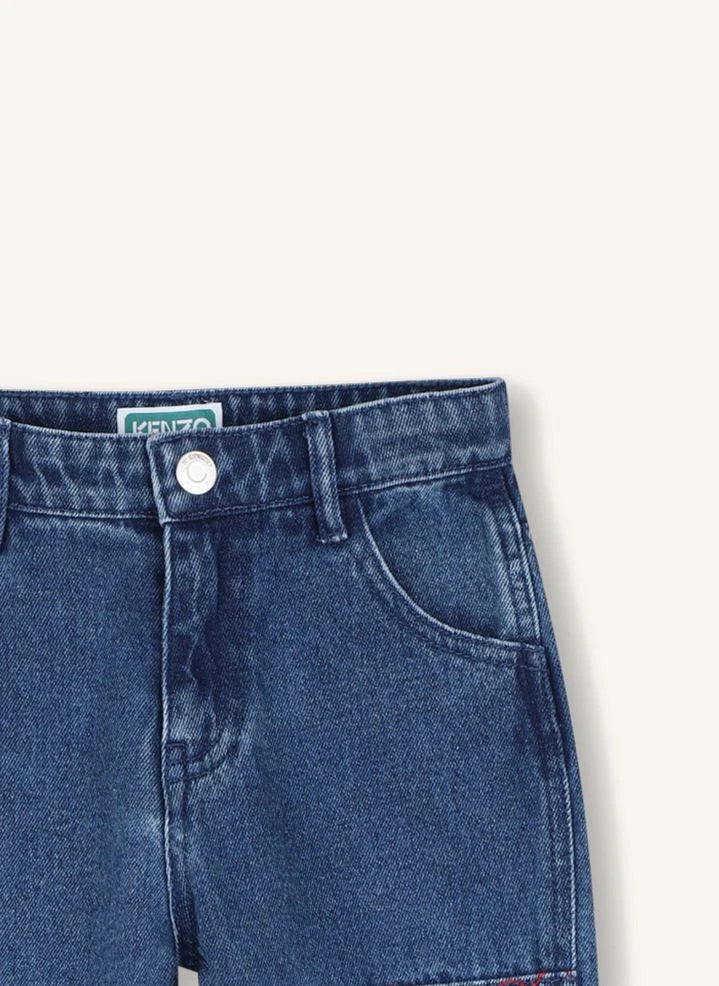 Kenzo - Puzzle İşlemeli Jean | Mavi