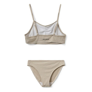 Sofie Schnoor - Britasy Striped Swimsuit | Taupe brown