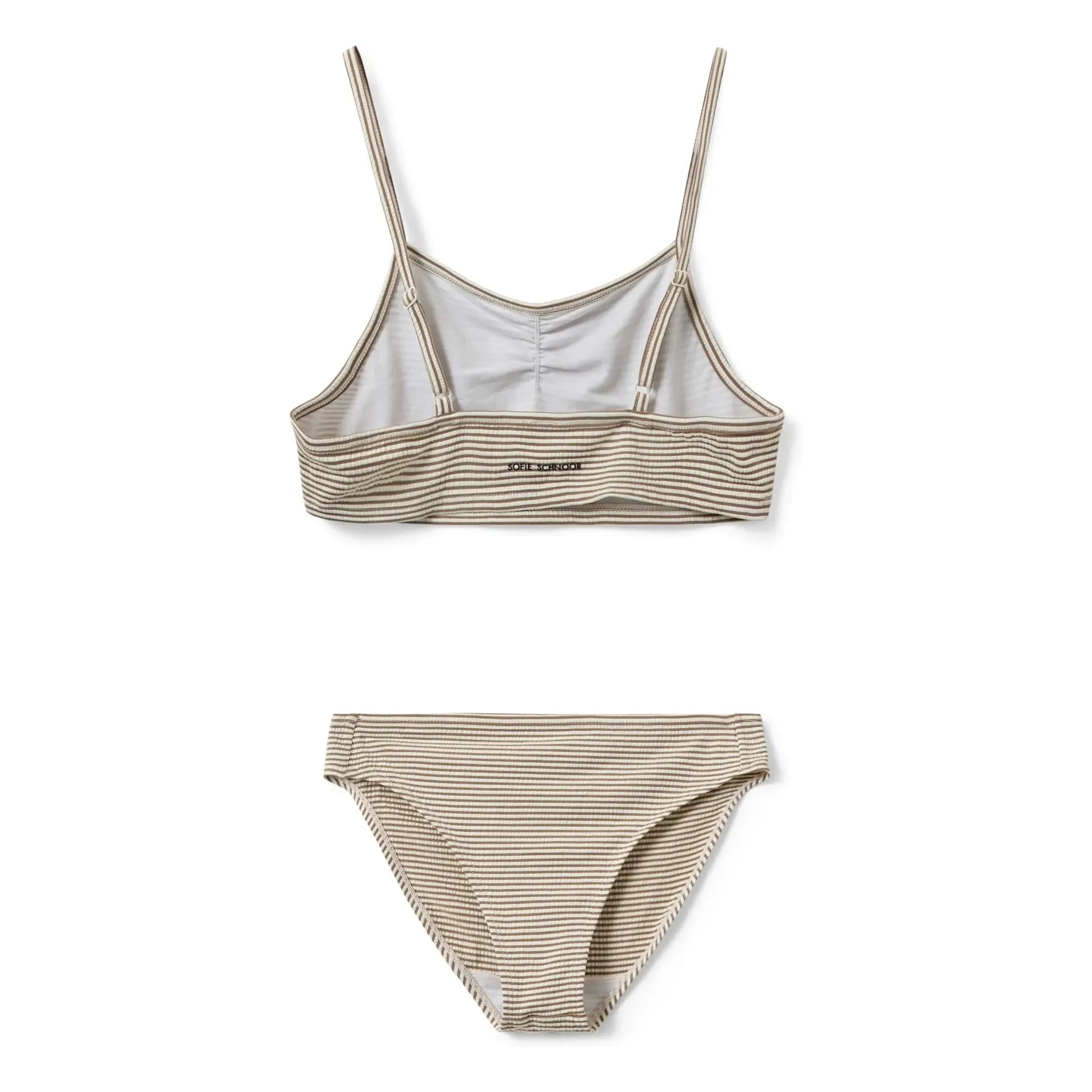 Sofie Schnoor - Britasy Striped Swimsuit | Taupe brown