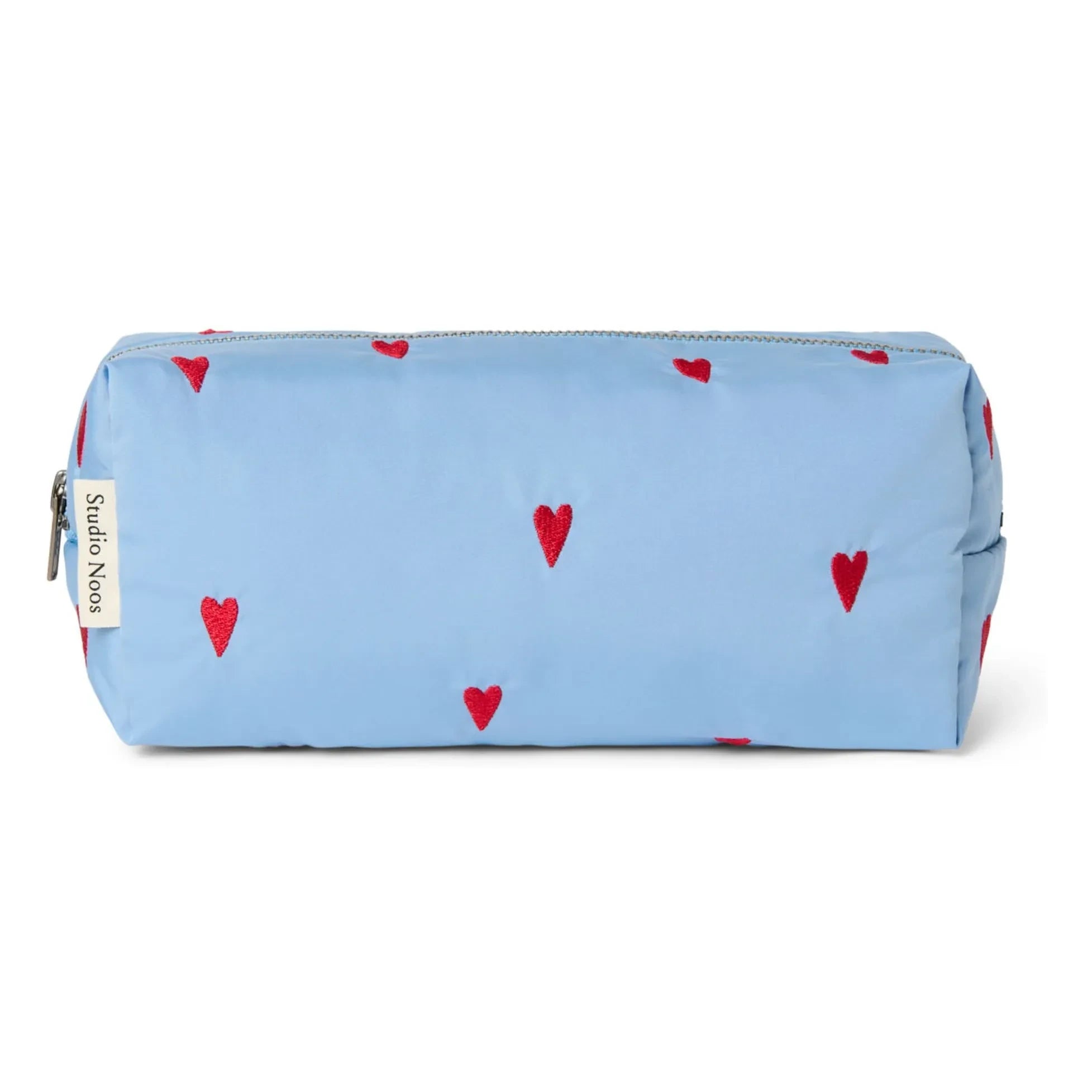 Studio Noos - Puffy Hearts Cosmetic Bag | Light Blue