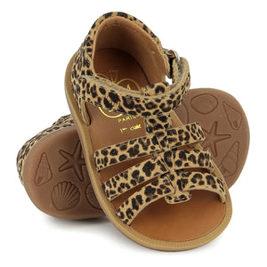 Pom d'Api - Poppy Strapped Leopard Sandals | Brown