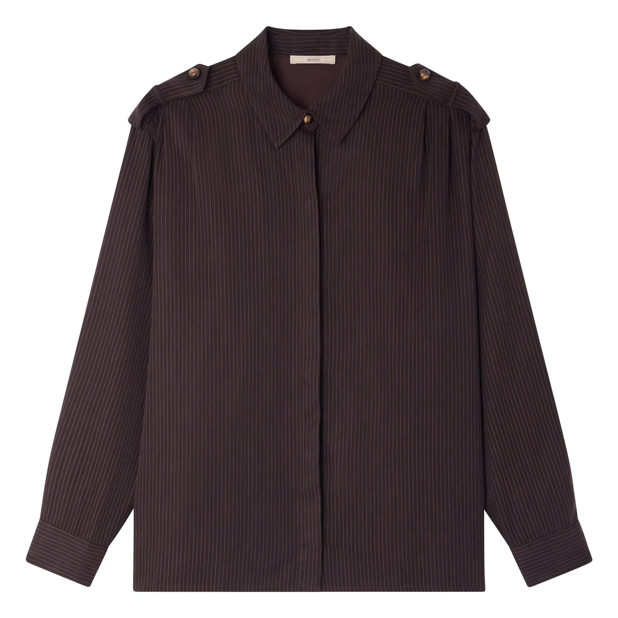 Sessùn - Ginnie Striped Shirt | Brown