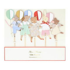 Meri Meri - Animal Friends Birthday Cake Decorations - Set of 5