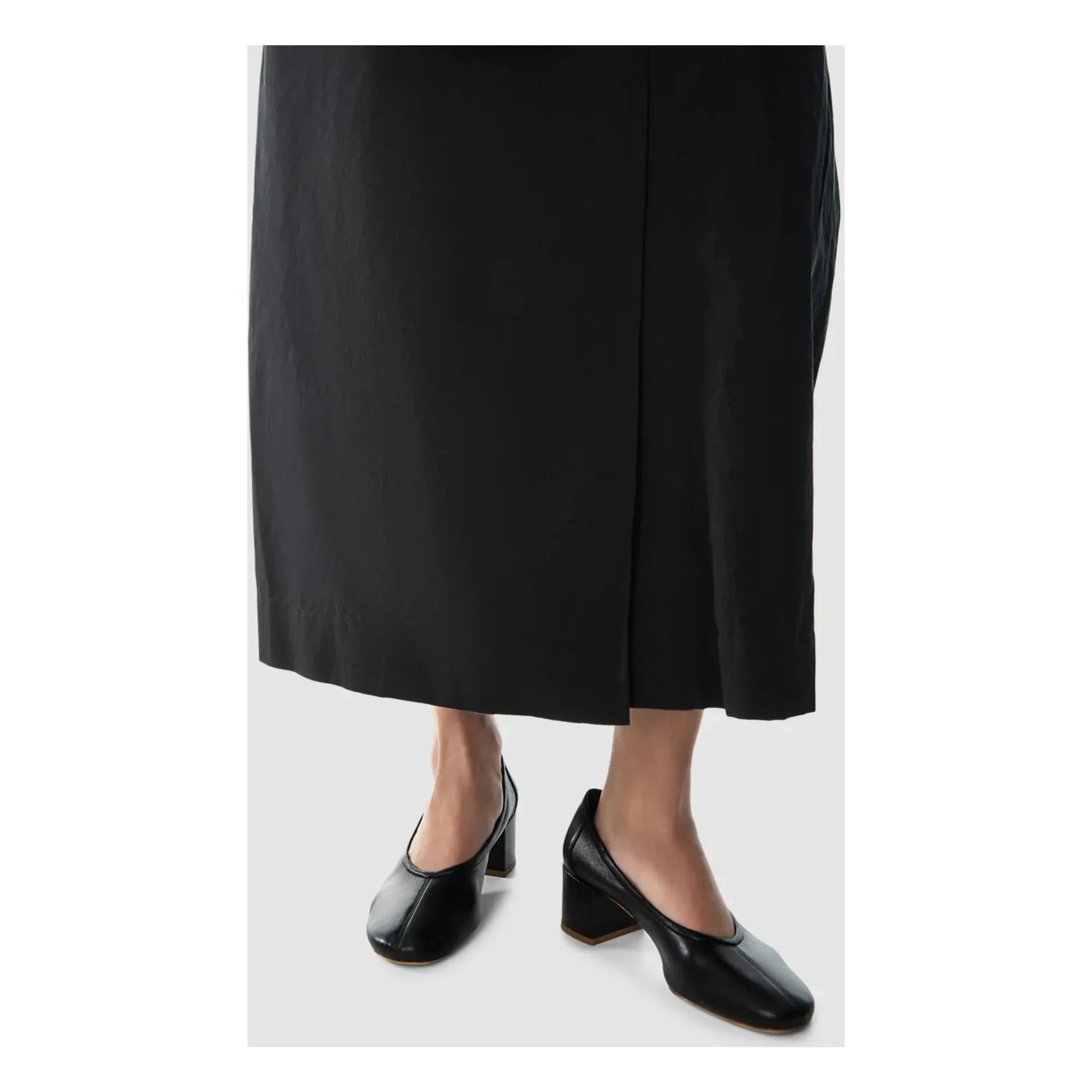 BY FAR - Prudence 45 Leather Ballerinas | Black
