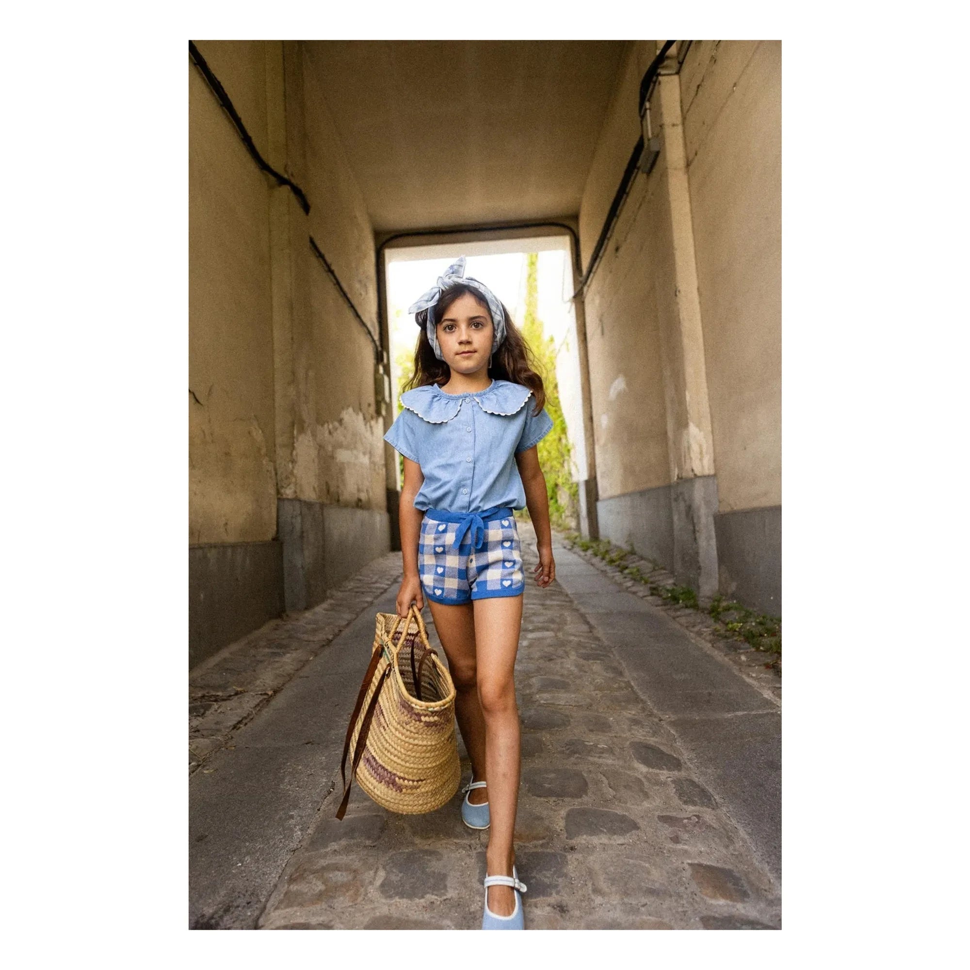 Louis Louise - Iris plaid shorts | Royal blue