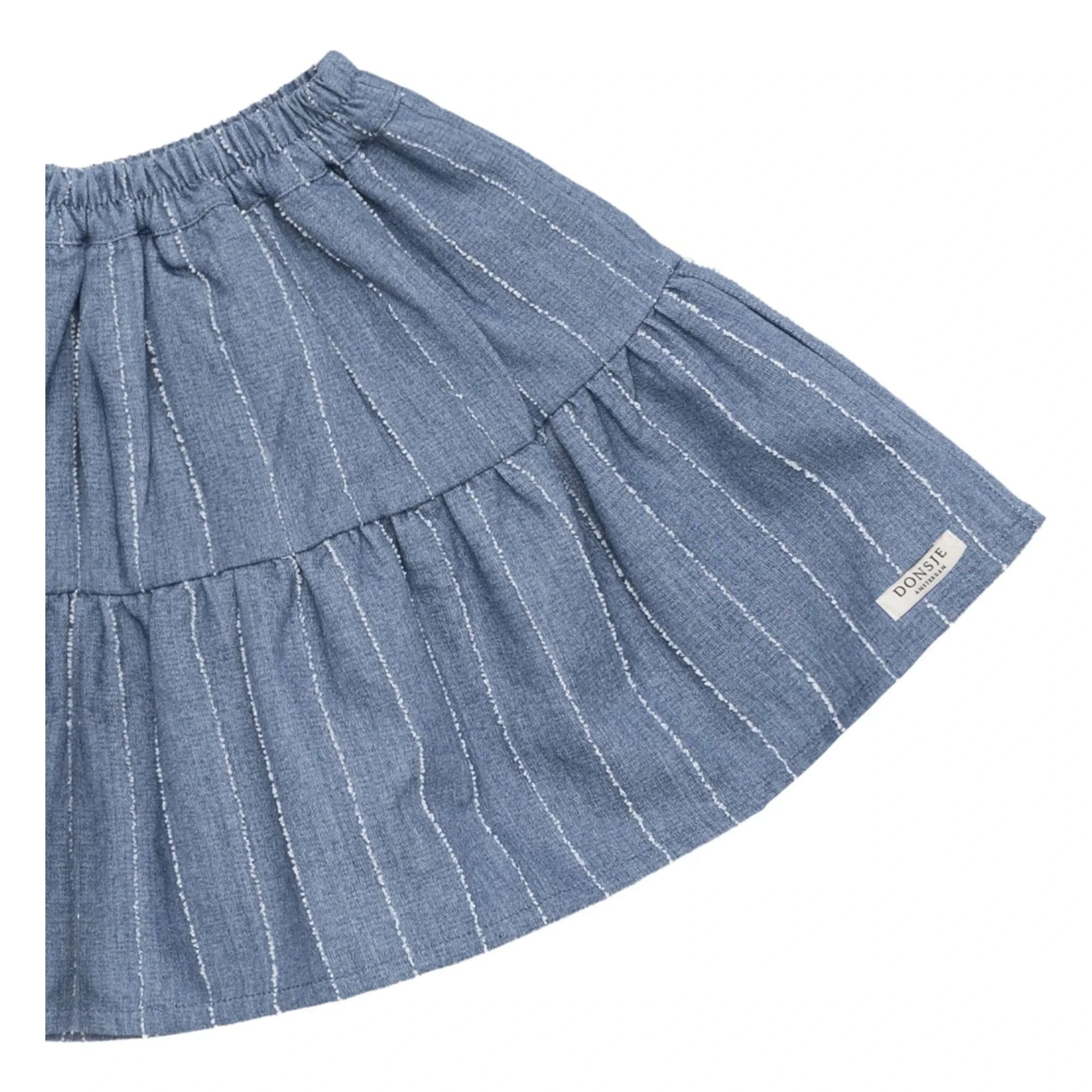 Donsje - Lazie Striped Skirt | Denim Blue