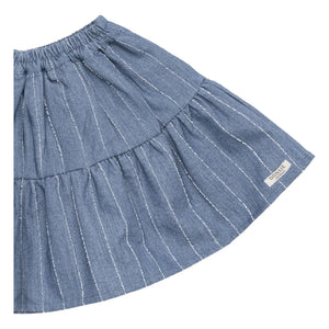 Donsje - Lazie Striped Skirt | Denim Blue