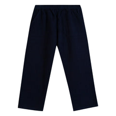 Bonton - Batcha Cotton Gingham Pants | Night Blue